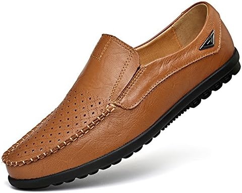 VanciLin Men's Casual Leather Slip on Penny Loafers Shoes