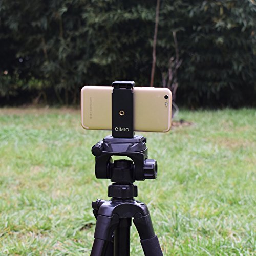Universal Cell Phone iPhone Tripod Mount Adapter, OIMIO Phone Holder Clip Connector Head Used for Monopod Selfie Stick Dslr Travel Mini Flexible Tripod and More(2 pack)