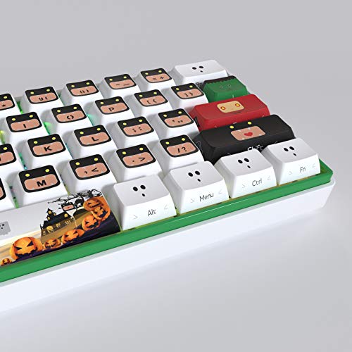 KEMOVE Animal Theme Bluetooth 5.1 Wireless/Wired 60% Mechanical Gaming Keyboard, RGB Hot-Swappable Keyboard with Mechanical switches, PBT Keycaps - Full Keys Programmable White (Gateron Brown Switch)