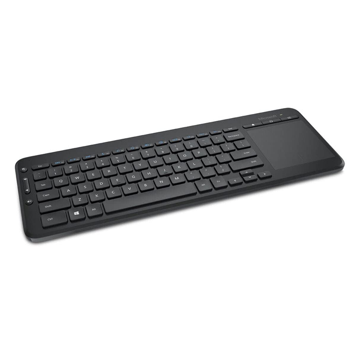 Microsoft All-in-One Media Keyboard with Integrated Track Pad | Wireless, Spill-Resistant & Gesture Control Touchpad | Spanish QWERTY Layout | Compatible with Windows PC & Mac