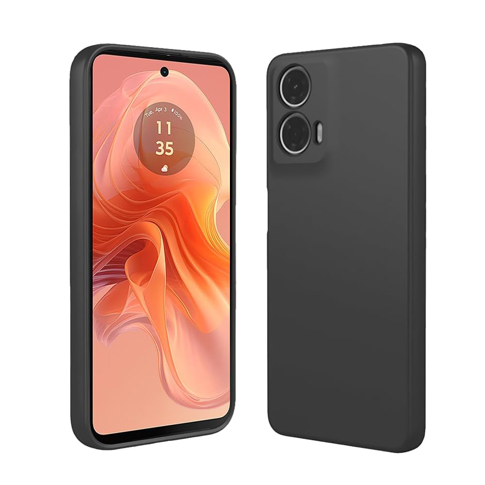 SDTEK for Motorola Moto G04 Case Premium Matte (Black) Shockproof Cover - Slim Fit Protection