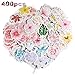 Yaomiao 400 Pieces Flower Stickers Flower Journal Stickers for Scrapbook Planners Phone Cases, Laptops