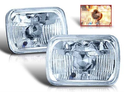7" RECTANGULAR CONVERSION HEAD LIGHT W/ LIGHT BULB - Clear Lens