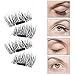 3D Reusable False Magnet Eyelashes, Magnetic Fake Eye Lashes, 1 pair (4 piece) Natural Handmade Extension Fake Eye Lashes - No false eyelashes glue