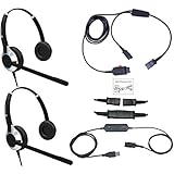 Deluxe USB Headset Training Solution (Includes 2 x TruVoice HD-550 Double Ear Noise Canceling Headsets, USB Cable with Mute and Volume Controls and a Training Y Cable)