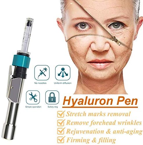 QIYE Hyaluronic Injection Pen,Hyaluron Gun Massage Atomizer Pen,for Remove Wrinkle Skin Rejuvenation Skin Machine,Anti Wrinkle Water Syringe