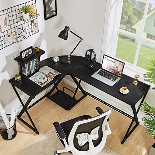 GreenForest L Shaped Gaming Desk Reversible Corner Computer Desk 58