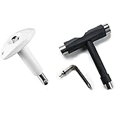 Lanties Skate Tools Kit Multi Function Skateboard Bearing Press Tool | Portable. Bearing Puller T Tool Accessory, with T Type Allen Key and L Type Phillips, for Roller Skates Skateboards Scooters