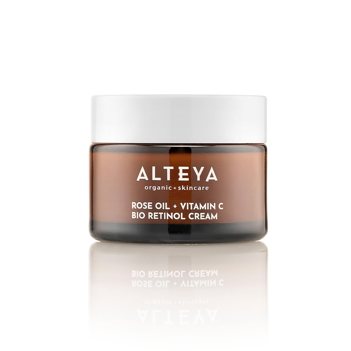 Alteya Organic Luminous Rose Bio-Retinol Face Cream – Rose Oil + Vitamin C, 50ml – NaTrue Certified Organic, Brightening + Smoothing, Lightweight Hydration, All Skin Types *NEW FORMULA*