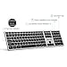 Wireless Keyboard — Jelly Comb 2.4G Wireless Keyboard K057 Full Size Keyboard with Number Pad for Windows Computers PC Laptop Desktop-(Black and Silver)