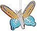 Butterfly Decorations for Spring Summer and Year Round - Set of 3 - Colorful Hand Painted Glass Butterflies for Decorating and Crafting - 2.5