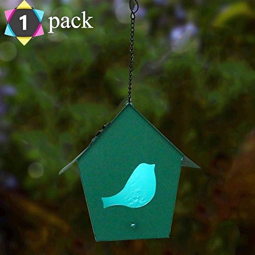 Solar green Metal Bird House lanterns. Garden Outdoor Solar Lanterns,Hanging Lantern,Decor Solar Light,Table Light,Patio Path Light
