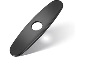 Faucet Plate, ALEASHA Kitchen Sink Cover Stainless Steel Plate Matte Black for 1 or 3 Hole Bathroom or Kitchen Sink Faucet 10 Inch Escutcheon Hole Covers