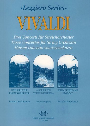 3 CONCERTOS FOR STRING       ORCHESTRA RV115 RV144 RV161  SCORE AND PARTS