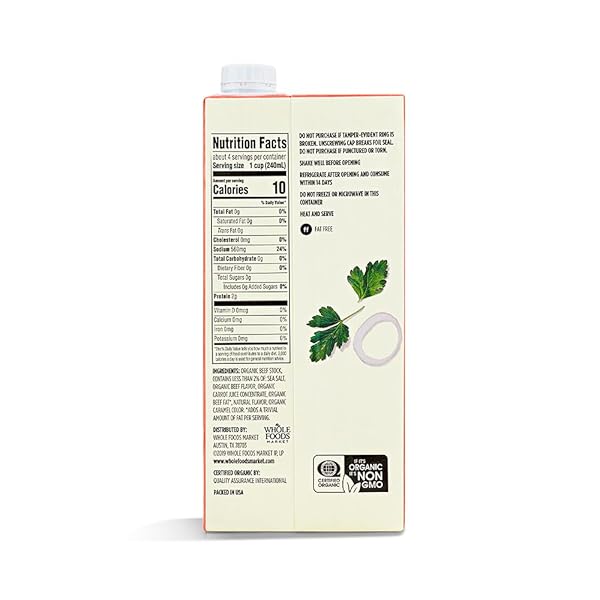 365 BY WHOLE FOODS MARKET, ORGANIC BEEF BROTH, 32 FL OZ
