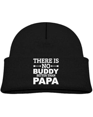 Boy No Buddy Better Than Papa Toddler Infant Baby Cotton Soft Cute Knit Kids Hat Beanies Cap Black
