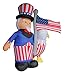 JF Deco 6 Ft Independence Day/Flag Day Patriotic Inflatable Uncle Sam with Eagle & American Flag Decorations Home Yard Outdoor Indoor Decoration