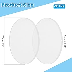 PATIKIL 3" Acrylic Circles, 30Pcs 0.12" Thickness