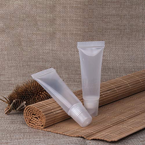 Refillable Mini Clear Empty Lip Gloss Balm Container Soft Empty Tubes for DIY Lip Gloss Balm/Cosmetic 80 PCS 10 ML - Thumbnail 3