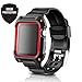 Apple Watch Band 42mm Case Black Red. Sport Accessories for men and women. Durable Protective Case save your Apple Watch Black / Silver 42mm. Apple watch band 42mm Case Black Red for Series 1/2/3