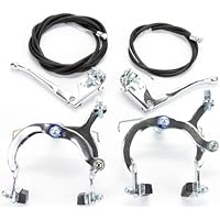 SUNLITE Brakes - Side Pull Set - Pair, Steel, Silver, 61-79mm Reach