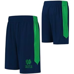 Outerstuff Youth Notre Dame Fighting Irish Navy Blue Boy's Active Fashion Shorts