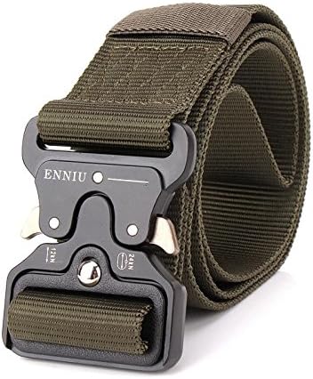 Tactical Belt, Heavy Duty Waist Belt Adjustable Military Style Nylon Belts with Metal Buckle Molle System 1.5"