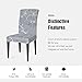 TIKAMI 1PCS Spandex Printed Fit Stretch Dinning Room Chair Slipcovers Covers (1, Gray)