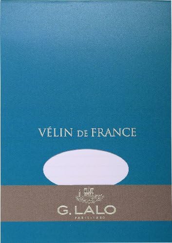 Clairefontaine - Ref 11700L - G. Lalo Paper Pad (Pack of 50 Sheets) - A5 (148 x 210mm) in Size, 125gsm, Vellum de France, Satin & Silky, PEFC Certified - White