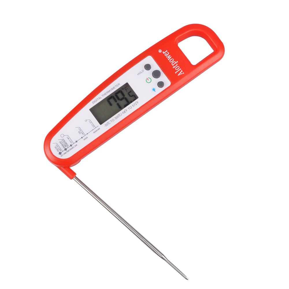 Alotpower Grill Thermometer Kitchen Cooking Thermometer with Probe and Backlit