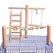 Bird Cage Stand Play Gym, Green Cheek Conure Perch Playground, Wood Parrot Climbing Ladder Chewing Chain Swing for Lovebirds Budgies Finches Parakeets, Activity Center,Birdcage Training Accessoriesthumb 4