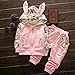 Harry Potter Baby Clothes,2PCS Children Kids Long Sleeves Floral Print Hooded Top Clothes+Pants Set Outfit,Baby Girls' Clothing Sets,Pink,L
