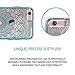 iPhone 6 Plus, iPhone 6s Plus Case, True Color Teal Ethnic Mandala Printed on Clear Transparent Hybrid Cover Hard + Soft Slim Thin Durable Protective Shockproof TPU Bumper Cover