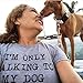 Funny Shirt for Women – Only Talking to My Dog Today Graphic Design – Soft Cotton Blend Comfort Tee – Womens Animal Lover Shirt for Casual Wear Or Pet Parent Outfits - Grey S