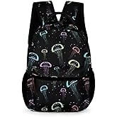 Homieblanket Jellyfish Backpack for Kids Girls Boys School, 16 Inches Cute Jellyfishes Theme Bookbag, Adjustable, Lightweight, Large Capacity, Colorful Daily Casual Backpacks