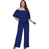 KOH KOH Womens 2026 Long Pant Strapless Off Shoulder Pocket One Piece Jumpsuit Outfit