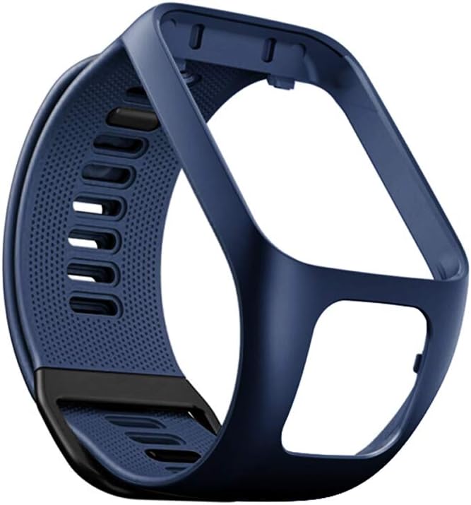 RongYooo Silicone Replacement Strap Compatible with TomTom Runner 2 3, TomTom Spark 3, Golfer 2 (Navy Blue) - Image 3