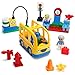 PlayBuild School Bus Building Blocks Set - 29 Pieces - Includes Vehicle, Bus Stop, Gas Station, Traffic Light, 3 Minifigures & Accessories - Recommended for Boys & Girls Ages 3+