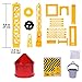 Wheel Track Station Mini Tower Crane Learning Education Zone Construction Site Playset with Diecast Truck Packed In a Tire Shape Travel Case Great for Indoor and Outdoor Activities
