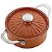 Rachael Ray Cucina Nonstick Casserole Dish/ Casserole Pan with Lid - 2.5 Quart, Pumpkin Orange