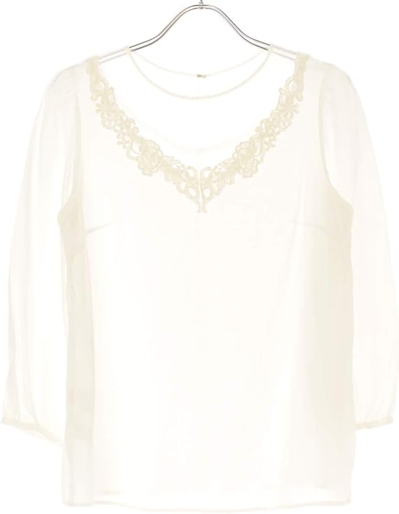 Amazon ジルスチュアート Jill Stuart デコルテチュール 七分袖ブラウス シャツ ブラウス 通販