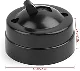 QOONESTL Retro Single Control Toggle Switch 2-Position Black Lamp Light view 8