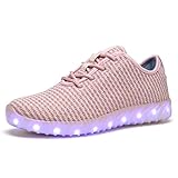 COODO LED Light Up Shoes For Womens Kids Girls Flashing Glitter Sneakers(Toddler/Kid/Women)