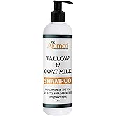 Beef Tallow Shampoo & Conditioner Set -Unscented Handmade tallow & goat milk shampoo for Damaged hair, all hair types- Moisturizing Shampoo- Sulfate, fragrance free -SHAMPOO 12OZ
