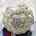 famibay Handmade Wedding Bridal Bouquet Wedding Holding Silk Rose Bouquet with Rhinestone Brooch Pearls Ribbon Tassel Decorative for Wedding Church Ivory