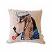 decorbox Cotton Linen Square Throw Pillow Case Decorative Cushion Cover Pillowcase for Sofa Vintage Sail Dog with Pipe and Bird 18