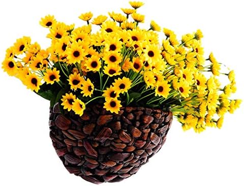 ひまわり壁掛けシミュレーション花セット偽植木鉢フラワーバスケット用ダイニングルームリビングルーム結婚式の装飾マルチカラーオプション 色 B 定番スタイル
