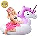 Leeron Unicorn Pool Floats, Pool Floats for Kids,Inflatable Swimming Pool Float Ride on Water Raft Swim Ring Pool Floaties for Girl Children (Purple-White)