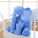 MorisMos Elephant Pillow Stuffed Animal Toy Plush Gift Toy for Girlfriend Kids Baby Blue 24 inch (60x45x25cm)