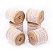 Z&S Groups Natural Burlap Ribbon with White Lace Trim Fabric Roll 6 PCS Burlap Roll for Rustic Wedding Decorations 2.3 inches Wide Ribbon for Crafts Burlap with Lace 78.7 Inches Each